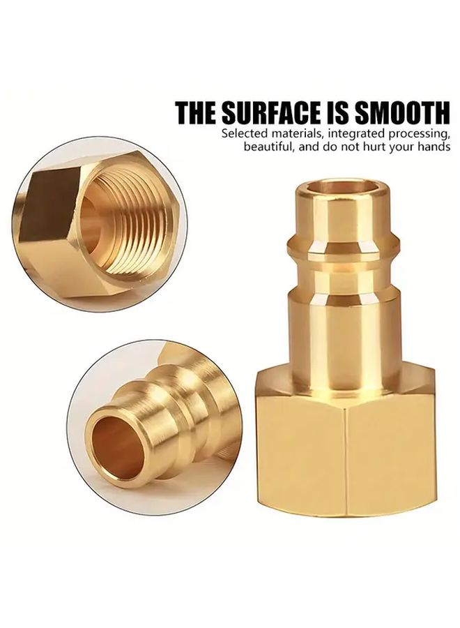 3 8 Inch Internal Threaded Brass Air Water Manifold Connectors 3 Pcs Set - Image 2
