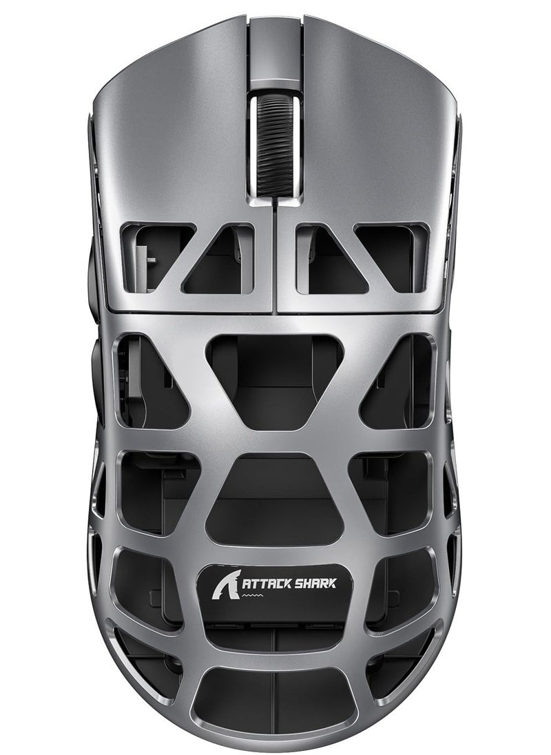 Attack Shark - R3 46g Superlight Magnesium Alloy Wireless Gaming Mouse, BT/2.4Ghz/Wired Computer Mouse, 8000Hz Wireless Polling Rate, PAW3395 26K DPI Optical Sensor Programmable Mice for Win/Mac - Image 1
