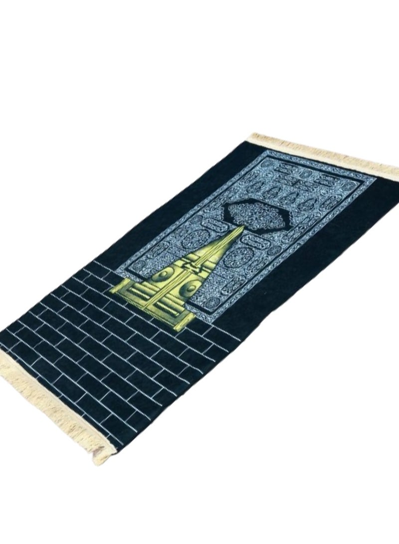 فيتاشيلي سجادة صلاة 614 جرامًا للمتر المربع سجادة صلاة إسلامية مضادة للانزلاق بتصميم جديد مبطن سميك سجادة صلاة سجادة للرجال والنساء هدية عيد رمضان (120 سم × 80 سم) - Image 4