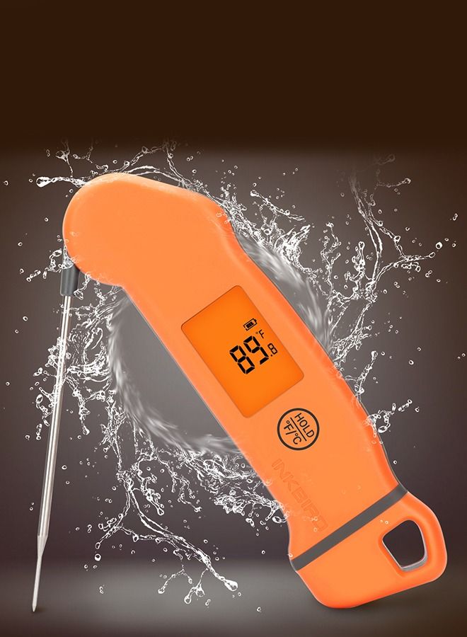 إنك بيرد ترمومتر الطعام INKBIRD IHT -1S ترمومتر رقمي سريع القراءة مقاوم للماء مع شاشة قابلة للدوران وإضاءة خلفية تلقائية ترمومتر طهي قابل للشحن للشواية مدخن مطبخ فرن شواء الخبز - Image 2