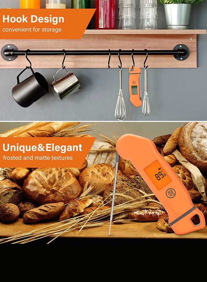 إنك بيرد ترمومتر الطعام INKBIRD IHT -1S ترمومتر رقمي سريع القراءة مقاوم للماء مع شاشة قابلة للدوران وإضاءة خلفية تلقائية ترمومتر طهي قابل للشحن للشواية مدخن مطبخ فرن شواء الخبز - Image 4