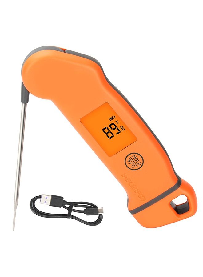 إنك بيرد ترمومتر الطعام INKBIRD IHT -1S ترمومتر رقمي سريع القراءة مقاوم للماء مع شاشة قابلة للدوران وإضاءة خلفية تلقائية ترمومتر طهي قابل للشحن للشواية مدخن مطبخ فرن شواء الخبز - Image 1