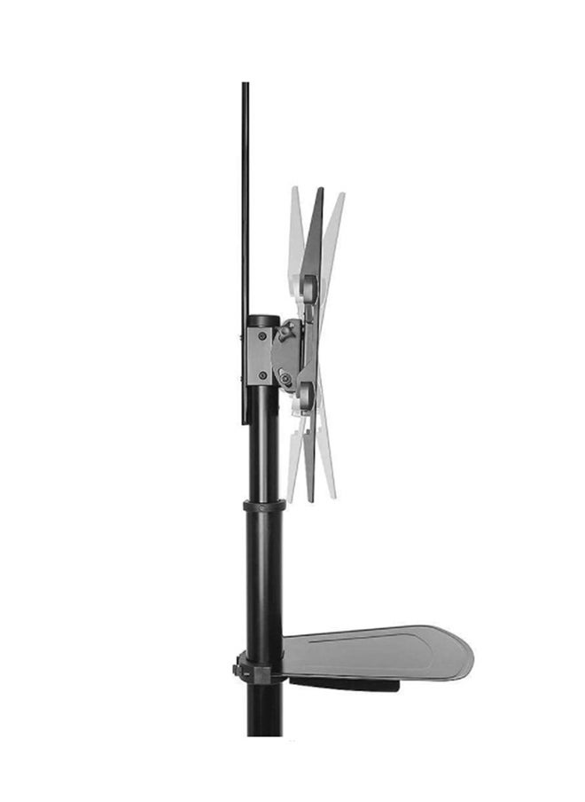 Stargold TV Floor Stand with Wheels  Floor TV Trolley for 32 to 75 inches  Height Adjustable Screen Rotation with Steel TV Cart with Wheels for LED and LCD Screen Cable Management  - Image 5