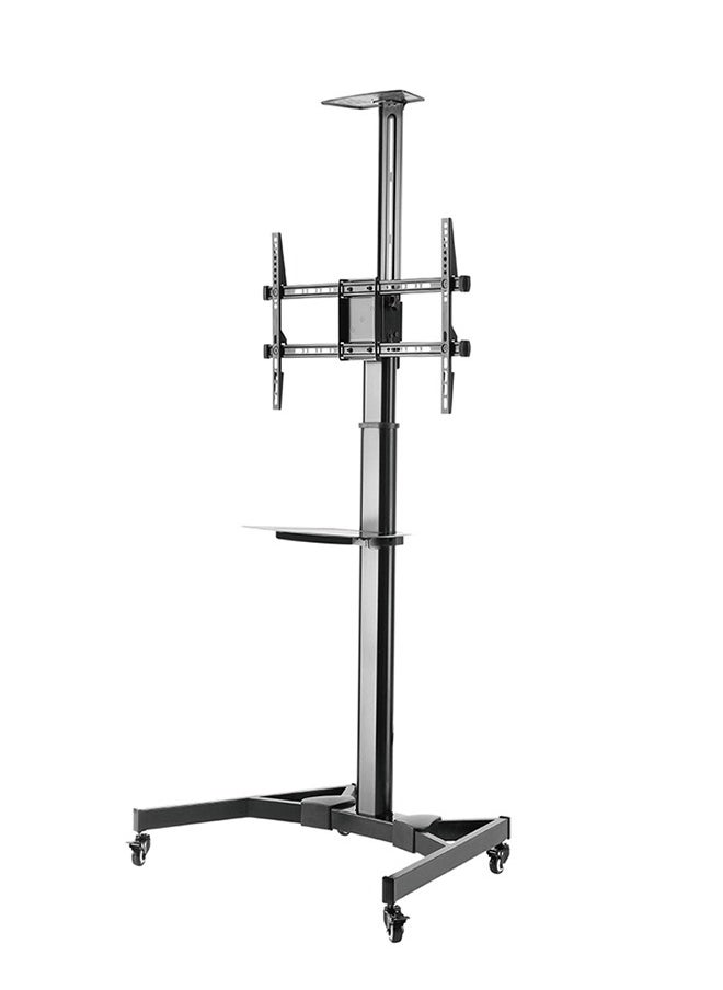 Stargold TV Floor Stand with Wheels  Floor TV Trolley for 32 to 75 inches  Height Adjustable Screen Rotation with Steel TV Cart with Wheels for LED and LCD Screen Cable Management  - Image 2