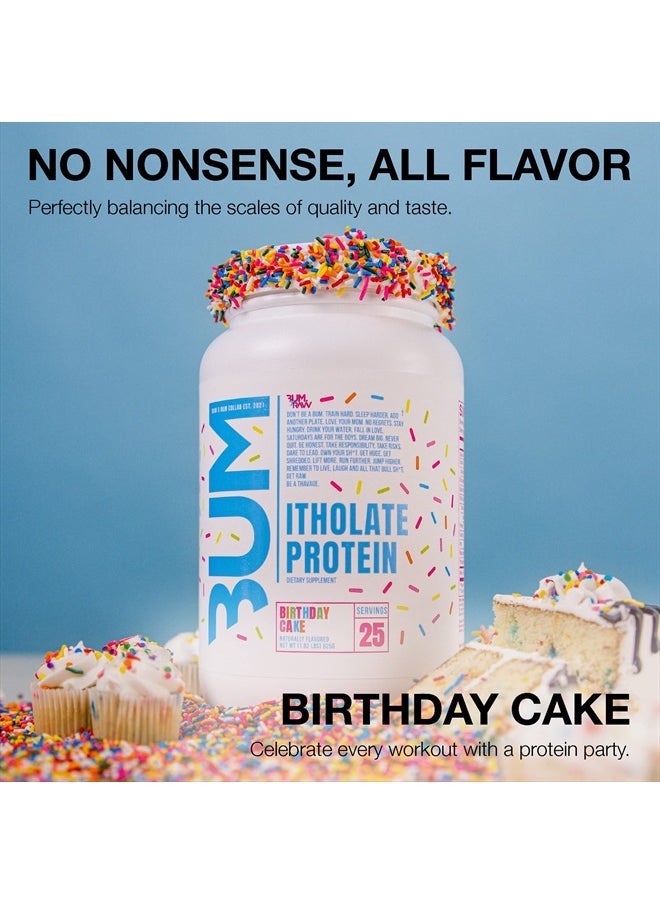Raw - Whey Isolate Protein Powder, Birthday Cake (CBUM Itholate Protein) - 100% Grass-Fed Sports Nutrition Powder for Muscle Growth & Recovery - Low-Fat, Low Carb - 25 Servings - Image 1