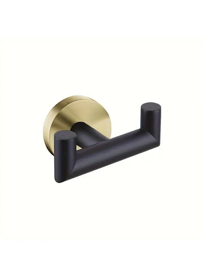 2 Piece Set Brushed 304 Stainless Steel Double Clothes Hook Wall Mounted Coat And Robe Hooks Rust Resistant Waterproof Space Saving Multi Functional For Bathroom Bedroom Easy Install - Image 2