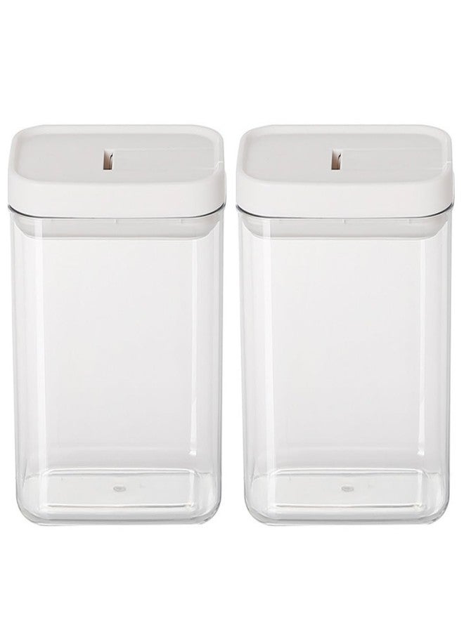 Frianchlly 2PCS Airtight Food Storage Containers Set with Lids PP Free Plastic Dry Food Canisters for Kitchen Pantry Organization and Storage (800ml/28.16oz) - Image 1