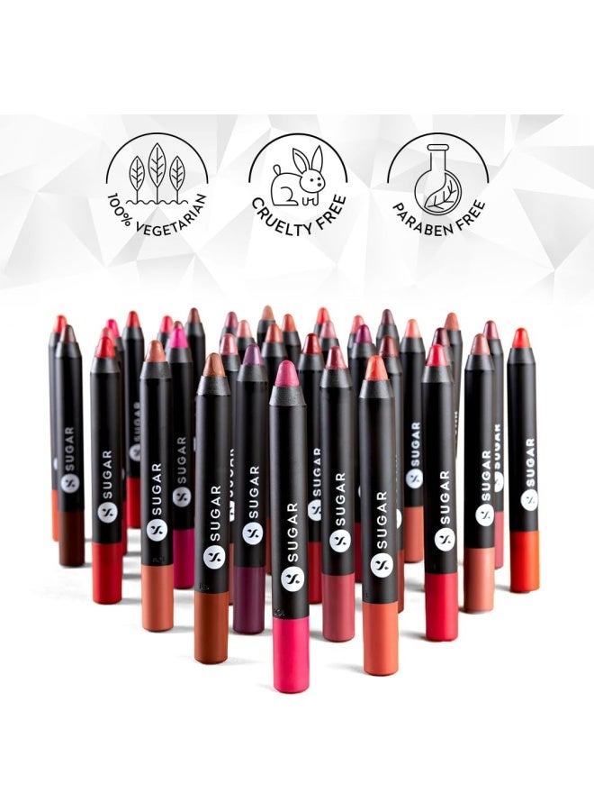 SUGAR Cosmetics Matte As Crayon Lipstick05 Rose Dawson (Rose Pink) Highly pigmented, Creamy Texture, Long lasting Matte Finish  - Image 5