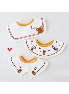 General Baby cartoon three-piece set waterproof bib baby eating saliva towel cotton three-piece combination is more intimate  - Image 1
