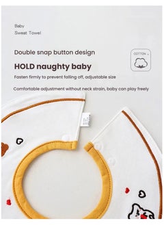 General Baby cartoon three-piece set waterproof bib baby eating saliva towel cotton three-piece combination is more intimate  - Image 3