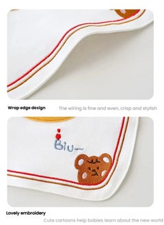 General Baby cartoon three-piece set waterproof bib baby eating saliva towel cotton three-piece combination is more intimate  - Image 2