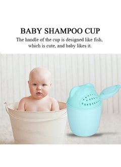 Hztyyier Baby Shampoo Rinse Cup Waterfall Rinser Bath Cup Kid Wash Hair Bathing Flusher Eye for Kids(Green)  - Image 3