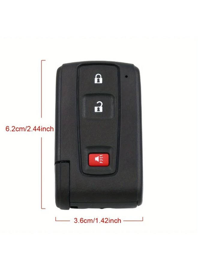 2 1 Buttons Smart Keyless Remote Fob Case For Toyota Prius 2004 2009 Durable ABS With Small Key - Image 2