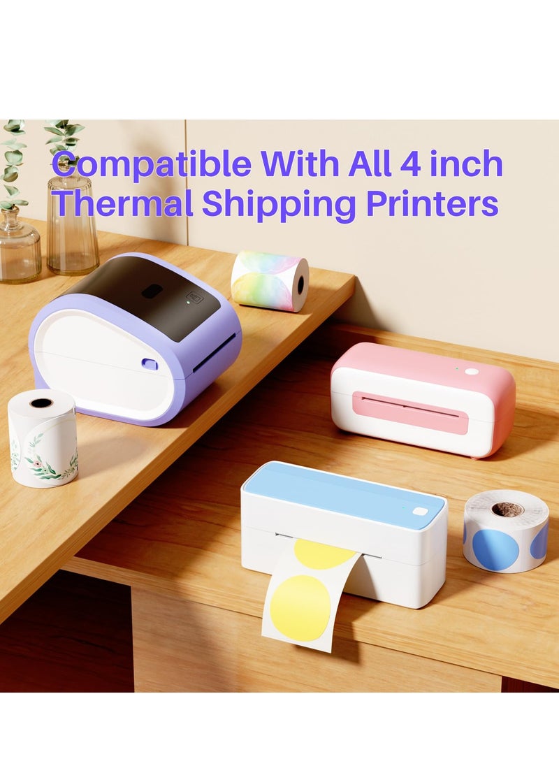 phomemo Circle Labels- 2" Thermal Round Laser Color Label for Barcode, DIY Logo Design, Small Business, Compatible with Most of Shipping Label Printers, 400pcs/Roll  - Image 4
