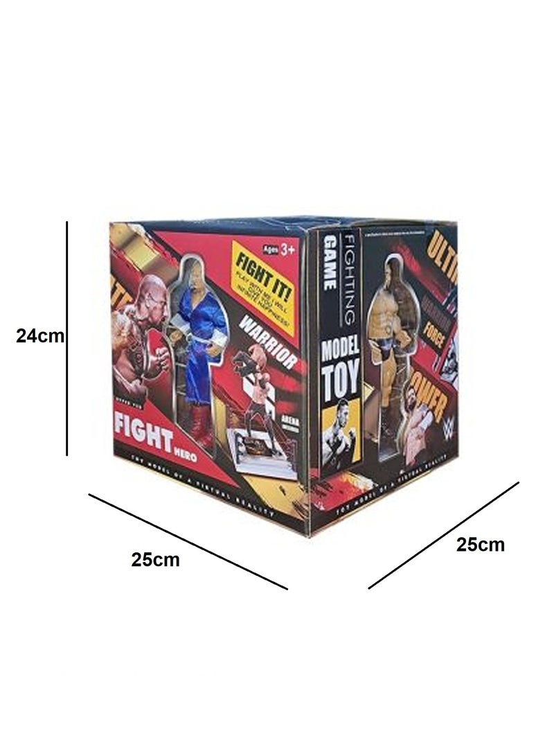 4 Random Figures Wrestlers Characters And A Ring With Equipments - Image 5