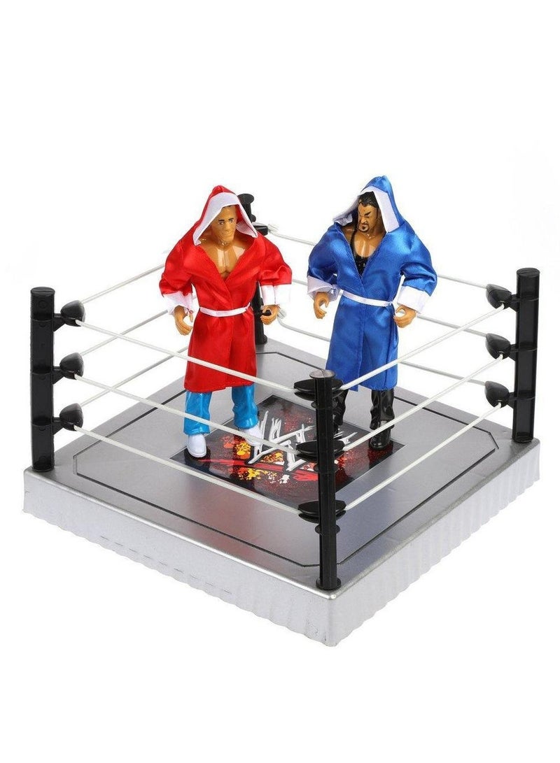 4 Random Figures Wrestlers Characters And A Ring With Equipments - Image 3