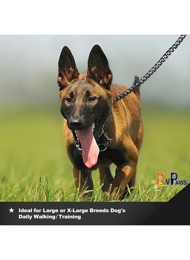 سلسلة مقود متينة من النحاس بطول 50 بوصة، سلسلة مقود معدنية للحيوانات الأليفة مقاومة للمضغ ومتينة مع مقبض مبطن للتدريب في الهواء الطلق - Image 5