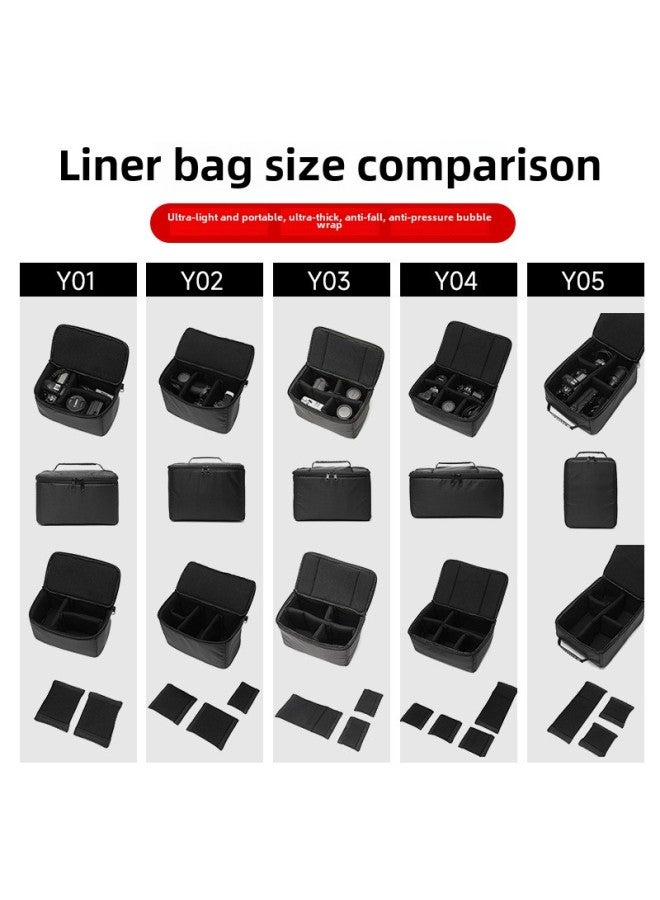 2023 Product SLR Camera Bag Waterproof Anti-shock Portable OxFord Cloth Luggage Velvet Liner Lens Bag In Stock-Color:Black Y04  - Image 4