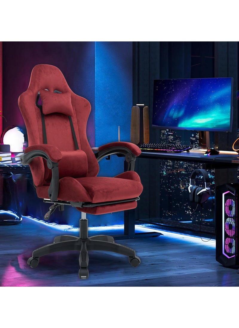 ACPLAY - Ergonomic Gaming Chair with Footrest, High-Back Design, Adjustable Recline, Breathable & Comfortable Fabric, Lumbar Support, Large Size for Adults - Image 1