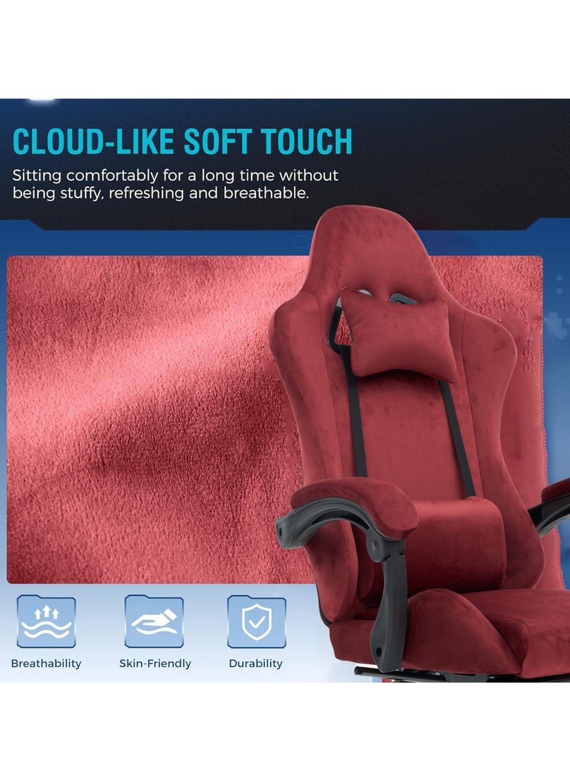 ACPLAY - Ergonomic Gaming Chair with Footrest, High-Back Design, Adjustable Recline, Breathable & Comfortable Fabric, Lumbar Support, Large Size for Adults - Image 1