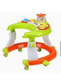 Infinity Infinity 4-in-1 kid's walker Multipurpose Round Table and Play Mat - Orange and Green  - Image 4
