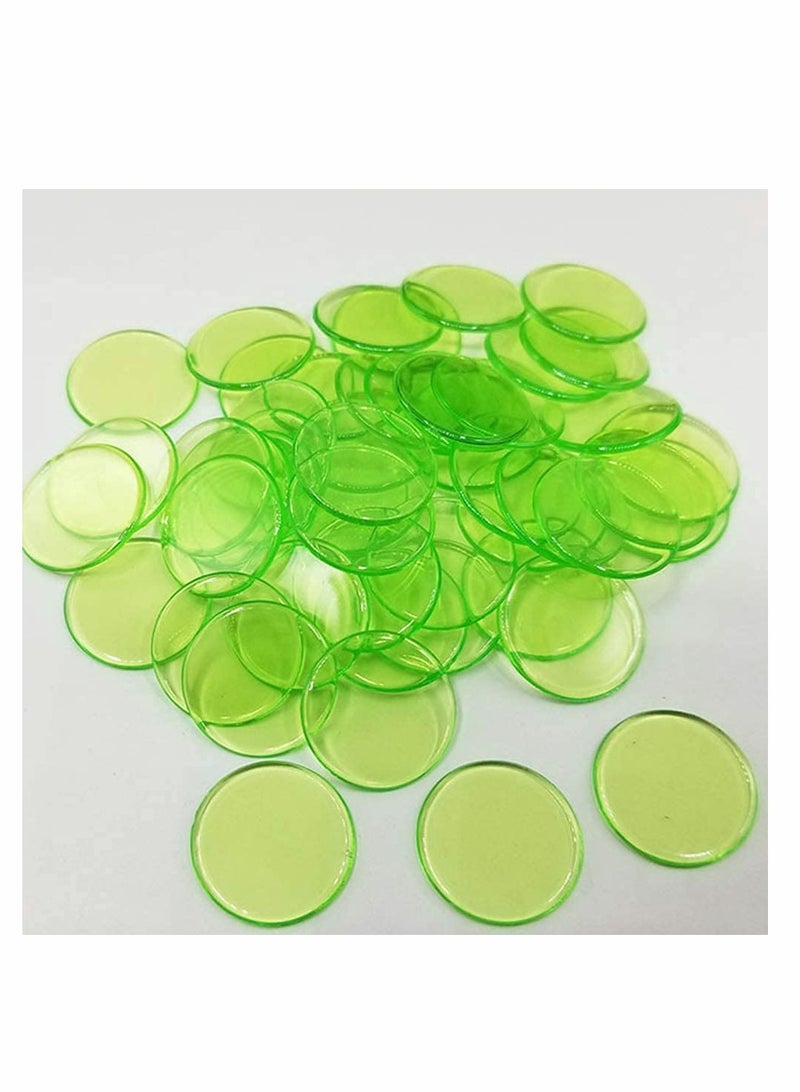 Multicolored Transparent Bingo Chips with Storage Bag for Counting and Games 250 Pieces - Image 3