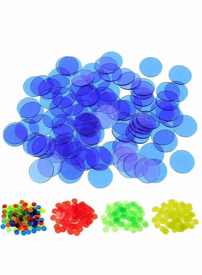 Multicolored Transparent Bingo Chips with Storage Bag for Counting and Games 250 Pieces - Image 2