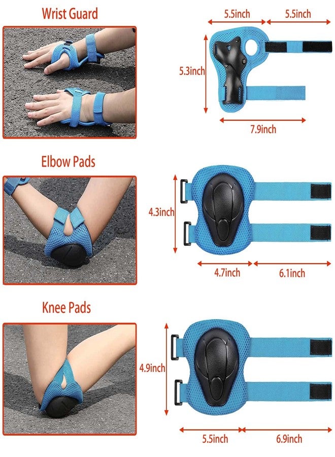 FOOKCIAN Kids Bike Helmet Set Adjustable for Children, Boys, Girls and Teenagers Aged 3-8 Years Includes Elbow, Knee, Wrist Guards Children's Helmet Protection Set for Bikes SkateboardsRollerskates - Image 3