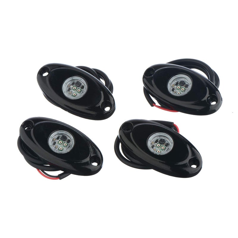 YONEDA 4 Pods Blue Rock Lights 6000K Ultra Bright LED Neon Underglow Light IP68 مقاوم للماء للشاحنات SUV UTV ATV RZR سيارات قوارب بيك اب دراجة نارية - Image 5