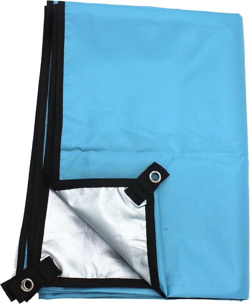 WoneNice 10x10 FT Waterproof Camping Tarp, Lightweight UV Protection Camping Cover for Tents, Beach, Picnics, Car and Adventure, Sky Blue - Image 3