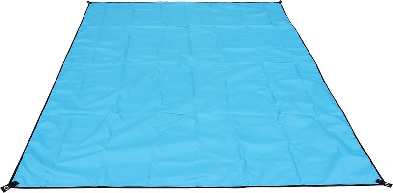 WoneNice 10x10 FT Waterproof Camping Tarp, Lightweight UV Protection Camping Cover for Tents, Beach, Picnics, Car and Adventure, Sky Blue - Image 2