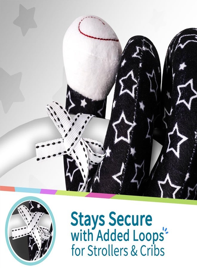 LiKee Spiral Car Seat Toys for Babies 0-6 Months, Black High Contrast Plush Hanging Baby Stroller Toys, Crib & Carseat Sensory Activity for Newborn, Ages 0+ Years 6-12 Month Infants Boy Girl Gifts - Image 3