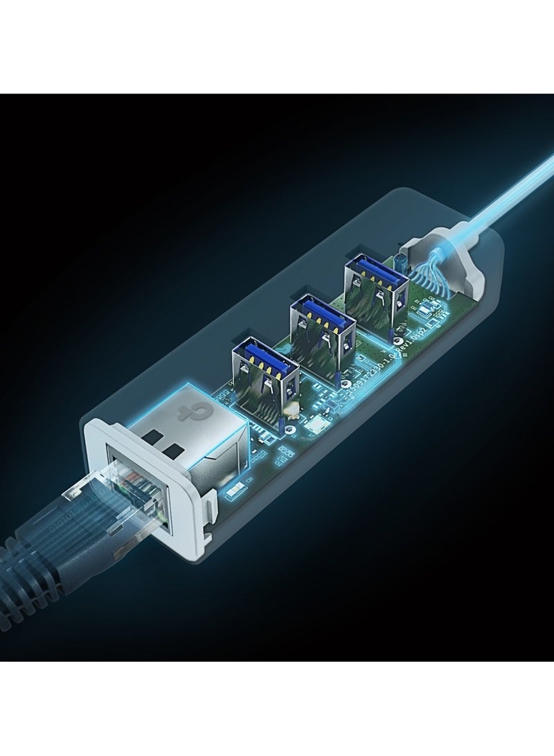 تي بي لينك محور USB Type-C 3-Port UE330C وموصل Ethernet Gigabit - Image 3