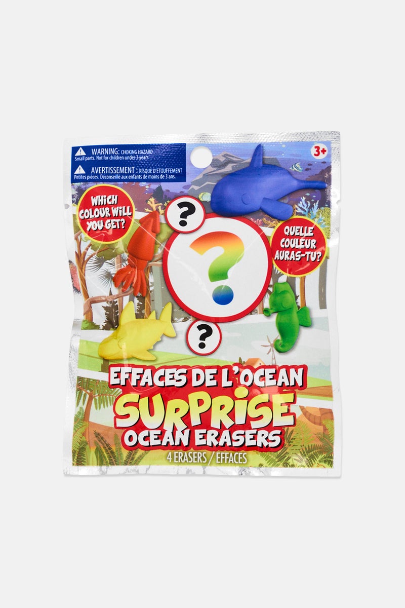 TARA Surprise Foil Bag Ocean Sea Creatures Erasers, Multicolor - Image 1
