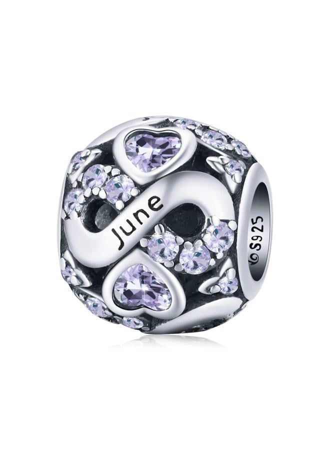 WOSTU Birthstone Series Charms for Bracelets for Women Girls Daughter Fit Pandora Charm Bracelet, Metal, Cubic Zirconia, - Image 1