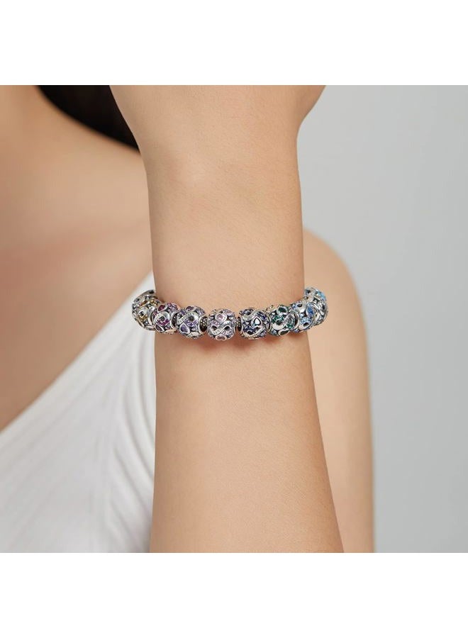 WOSTU Birthstone Series Charms for Bracelets for Women Girls Daughter Fit Pandora Charm Bracelet, Metal, Cubic Zirconia, - Image 2