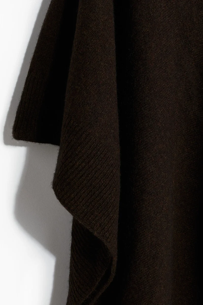 H&M Fine-knit cashmere-blend poncho