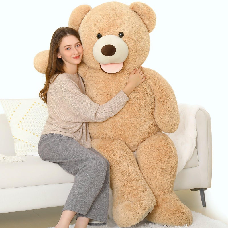 MorisMos 51 inch Smile Giant Teddy Bear Large Stuffed Bears with Big Footprints Big Stuffed Animals Cuddly Plush Gifts for Girlfriends Boyfriend Brown - Image 2