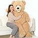 MorisMos 51 inch Smile Giant Teddy Bear Large Stuffed Bears with Big Footprints Big Stuffed Animals Cuddly Plush Gifts for Girlfriends Boyfriend Brown - Image 4