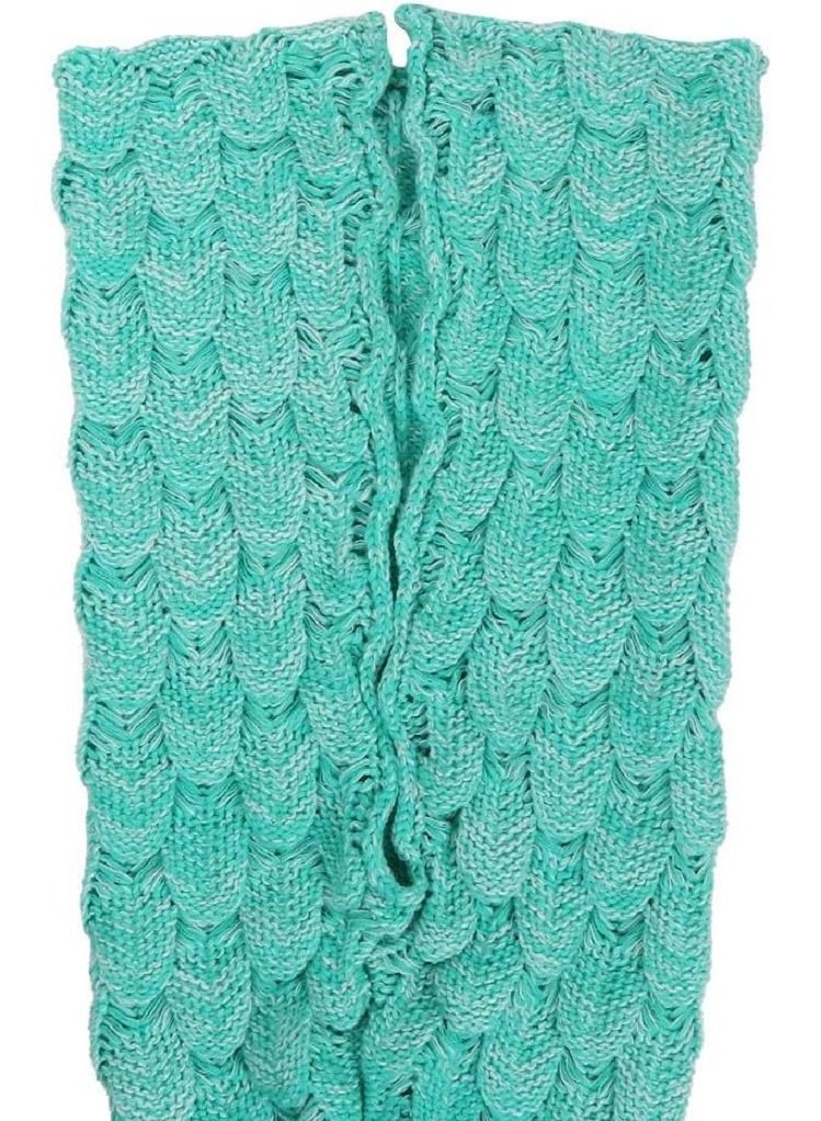 Gerenic Mermaid Tail Blanket, Soft Crochet Sleeping Bag Blanket, Mermaid Gift for Girls  - Image 3