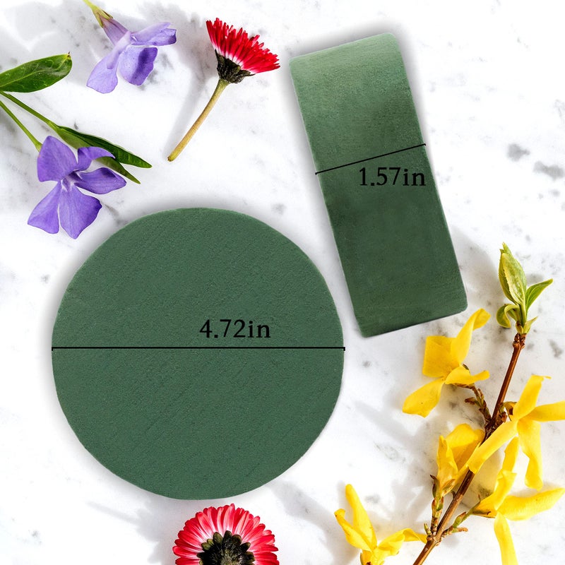 Max Shape Round Floral Foam Blocks, 4.72'' Dry Floral Foam for Artificial Flowers.Craft Project,Wedding Aisle Flowers,Arty Decoration - Image 5