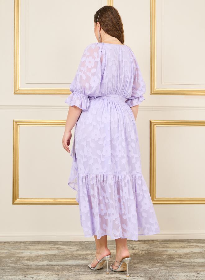 Styli Floral Lavender Dress - Image 4