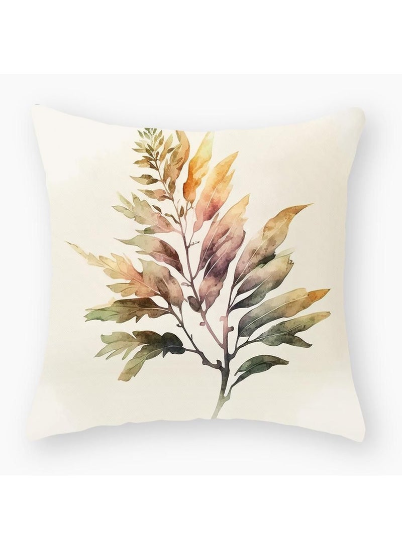 Y&D Throw Pillow Case Classic Vintage Green Plant Sofa Decoration Pillow Case Home Waist Protection Cushion Pillow Case 45 * 45cm 