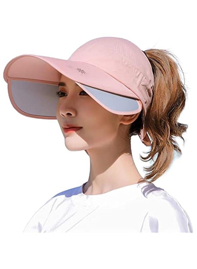 Generic Wide Brim Visor Hat for Women Golf Visor Cap Sun Protection Hat for Beach Garden Tennis Running Sunshade Hat - Image 1