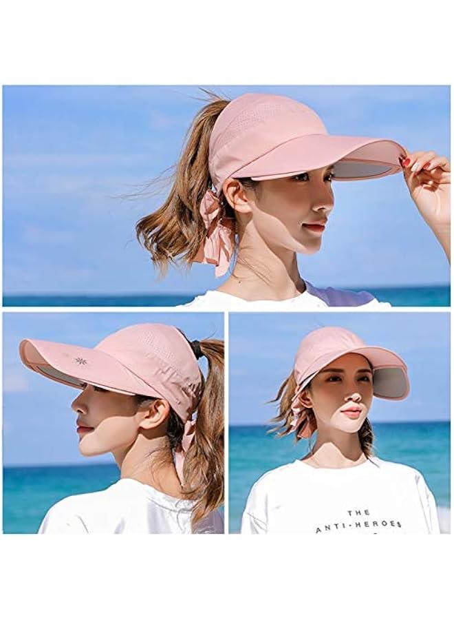 Generic Wide Brim Visor Hat for Women Golf Visor Cap Sun Protection Hat for Beach Garden Tennis Running Sunshade Hat - Image 2