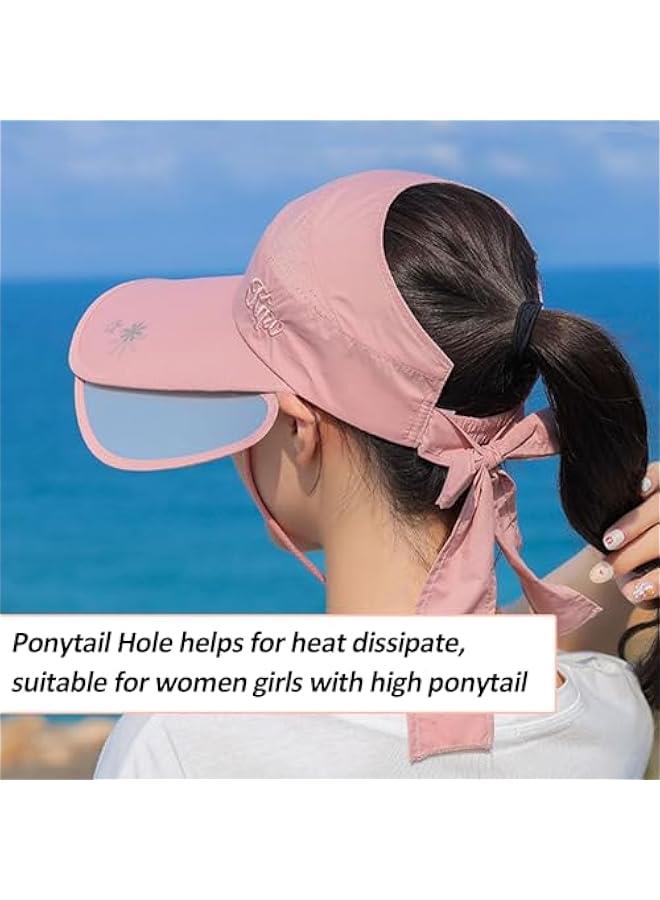 Generic Wide Brim Visor Hat for Women Golf Visor Cap Sun Protection Hat for Beach Garden Tennis Running Sunshade Hat - Image 3