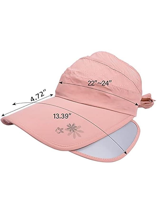 Generic Wide Brim Visor Hat for Women Golf Visor Cap Sun Protection Hat for Beach Garden Tennis Running Sunshade Hat - Image 4