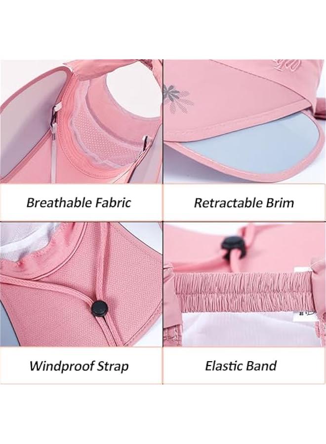 Generic Wide Brim Visor Hat for Women Golf Visor Cap Sun Protection Hat for Beach Garden Tennis Running Sunshade Hat - Image 5
