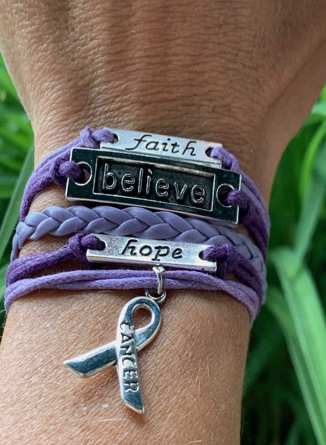 Infinity Collection Cancer Awareness Purple Ribbon Bracelet, Pancreatic Cancer Bracelet, Survivor Gift for Women - Image 5