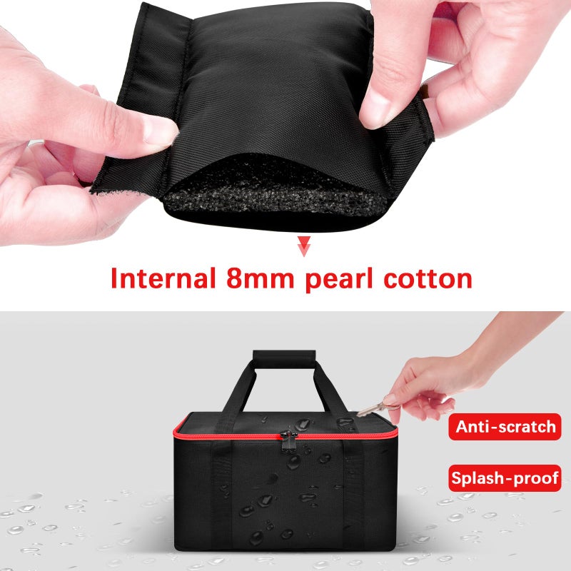 Peciue Universal Pet Grooming Supplies Organizer for oneisall/for Neabot Neakasa P1 Pro Dog Hair Vacuum, Dog Grooming Kit Tools Bag, Hold for Clippers Nail Grinder, Cleaning Brush, Trimmer, Nozzle -Box Only - Image 4